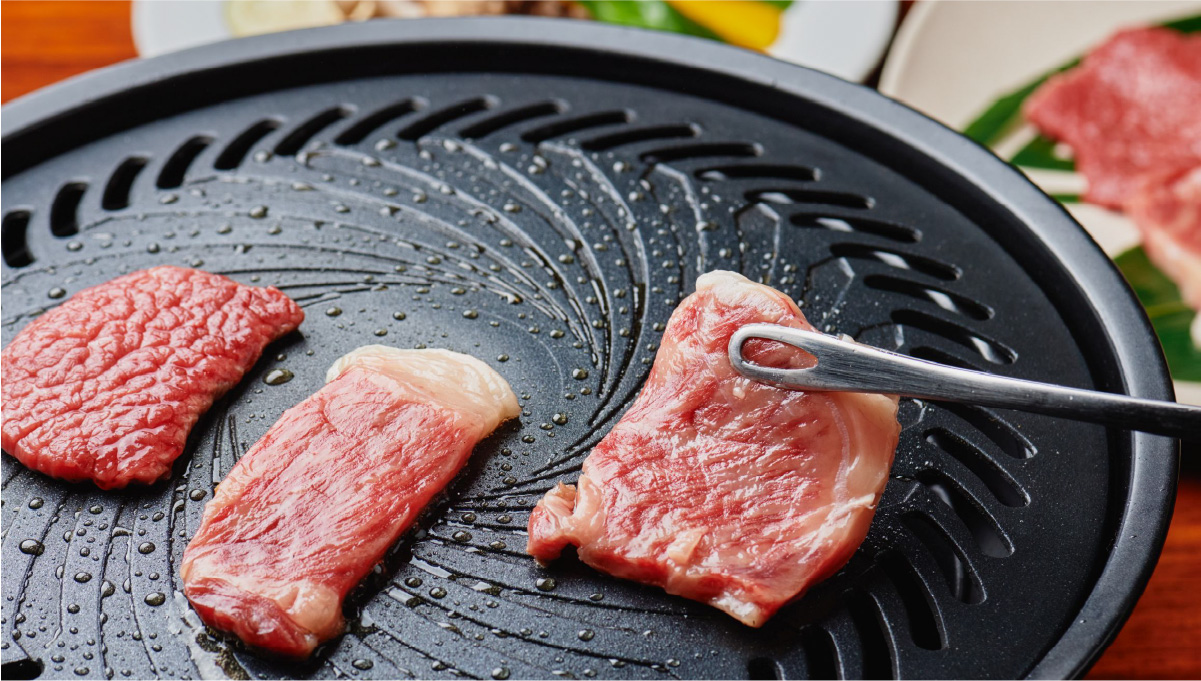 蔵王牛×黒毛和牛×米の娘ぶたの「やきしゃぶ膳」